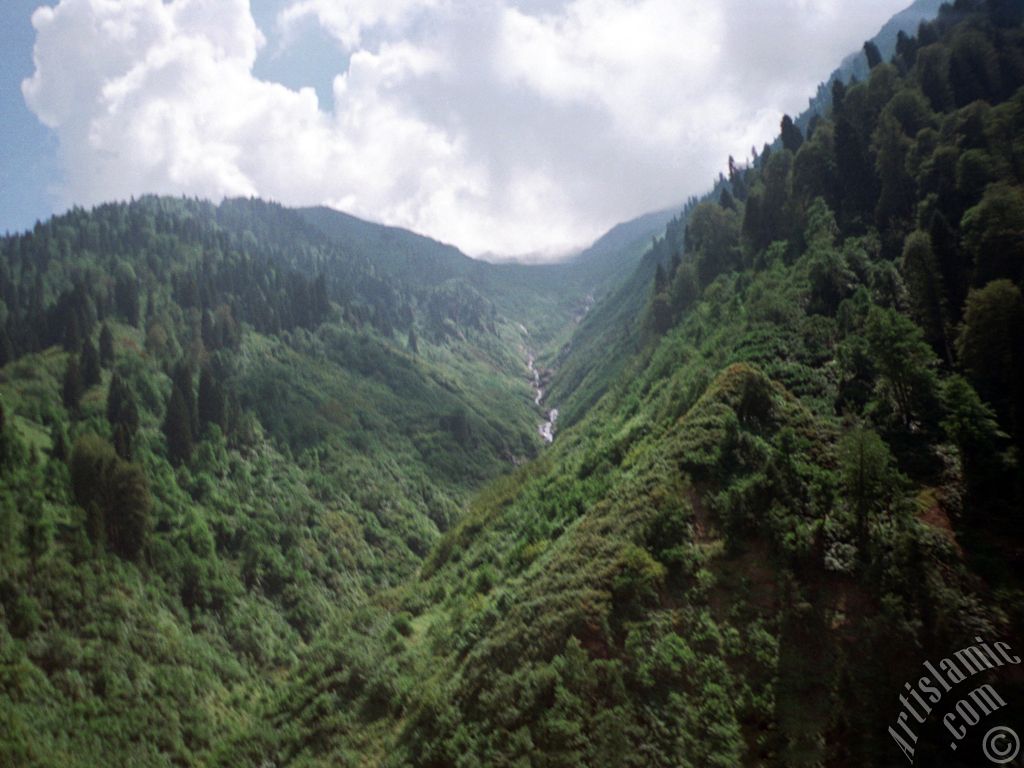 View of Ayder high plateau and spa located in Rize city of Turkey.
